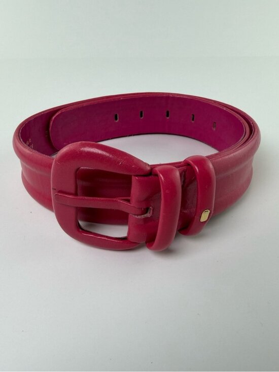 Vintage Mondi Escada Pink Leather Belt Size Small 80s 90s main image 4
